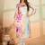 Multi color printed cotton reyon kurta pant set
