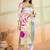 Multi color printed cotton reyon kurta pant set