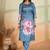 Grey printed cotton reyon kurta pant set