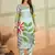Light pista printed cotton reyon kurta pant set