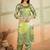 Mahendi green  printed cotton reyon kurta pant set