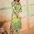 Mahendi green  printed cotton reyon kurta pant set