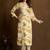 Cream printed cotton blend kurta pant set