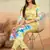 Light yellow printed cotton reyon kurta pant set