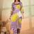 Light lavender printed cotton reyon kurta pant set