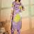 Light lavender printed cotton reyon kurta pant set