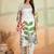 Off white printed cotton reyon kurta pant set