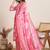 Light pink printed cotton blend festival wear salwar suit
