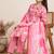 Light pink printed cotton blend festival wear salwar suit