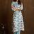 Multi color printed cotton blend kurta pant set