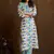 Multi color printed cotton blend kurta pant set