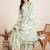 Off white printed cotton blend festival wear salwar suit