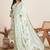 Off white printed cotton blend festival wear salwar suit