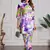 Multi color printed cotton reyon festival wear co-ord set