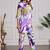 Multi color printed cotton reyon festival wear co-ord set