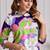 Multi color printed cotton reyon festival wear co-ord set