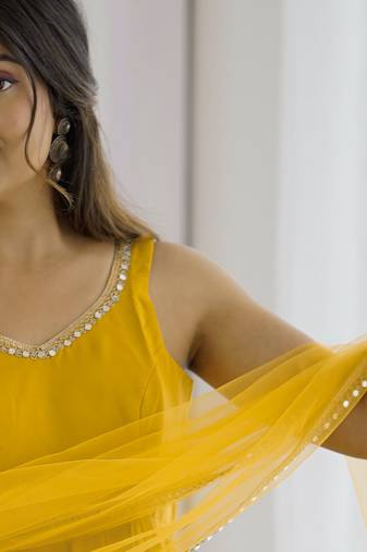 Pure roman silk chanderi fabric fully flair anarkali gown with duppta and pent set ready to wear