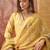 Women chanderi printed mustard kruta set