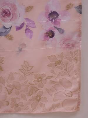 Women chanderi printed mauve kruta set 4