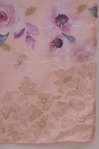 Women chanderi printed mauve kruta set