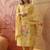 Women chanderi printed mustard kruta set