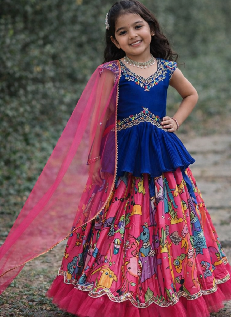 Beautiful Kediya Chinon Silk Embroidery Sequins Work Red Readymade Lahenga Choli