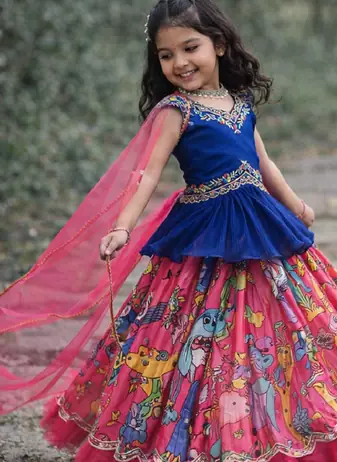 Beautiful Kediya Chinon Silk Embroidery Sequins Work Red Readymade Lahenga Choli