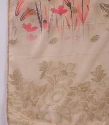 Women chanderi printed beige kruta set