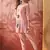 Women roman silk embroidery pink kruta set