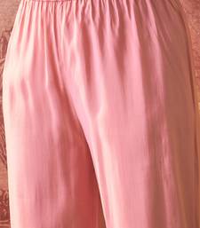 Women roman silk embroidery  pink kruta set