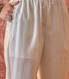 Women roman silk embroidery  off white kruta set