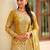 Mustard silk blend Salwar Kameez- Full stitched free size
