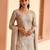 Beige silk blend Salwar Kameez- Full stitched free size