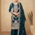 Teal green chiffon Salwar Kameez- Full stitched free size