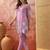 Women chinon embroidery  mauve kruta set