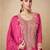 Rani pink chiffon Salwar Kameez- Full stitched free size