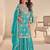 Aqua blue shimmer Salwar Kameez- Full stitched free size