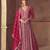 Rani pink chiffon Salwar Kameez- Full stitched free size