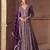 Purple chiffon Salwar Kameez- Full stitched free size