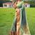 green plain silk blend paithani-saree saree with blouse