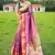 pink plain silk blend paithani-saree saree with blouse