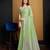 Green plain organza organza-sarees saree with blouse