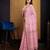 Pink plain organza organza-sarees saree with blouse