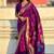 purple plain silk_blend paithani-saree saree with blouse