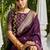 purple plain silk_blend silk-blend-sarees saree with blouse