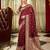 maroon plain silk_blend silk-blend-sarees saree with blouse
