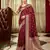 maroon plain silk_blend silk-blend-sarees saree with blouse
