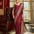 maroon plain silk_blend silk-blend-sarees saree with blouse