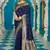 blue plain silk_blend silk-blend-sarees saree with blouse