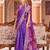purple plain silk_blend banarasi-sarees saree with blouse